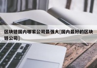 区块链国内哪家公司最强大[国内最好的区块链公司]